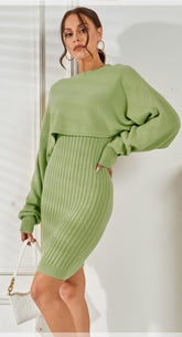 Robe pull en tricot Dixie deux pièces